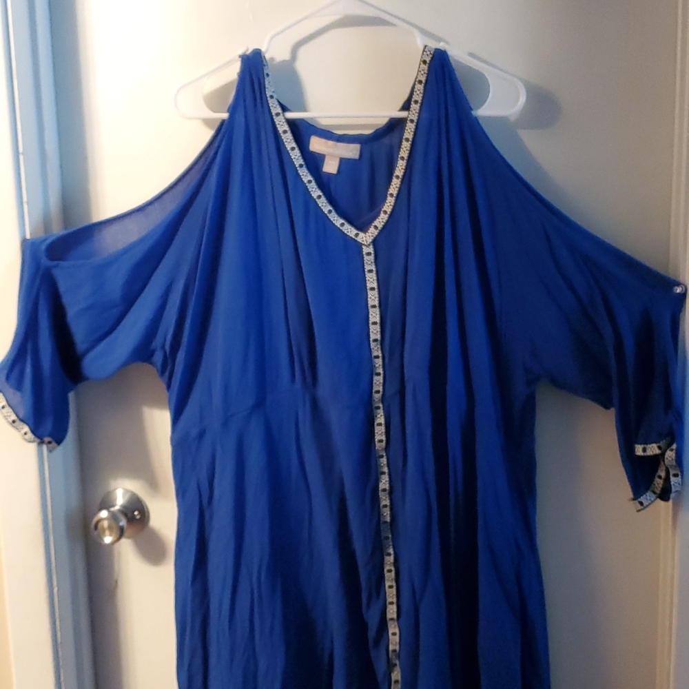Woman Within peek a boo sholders dress